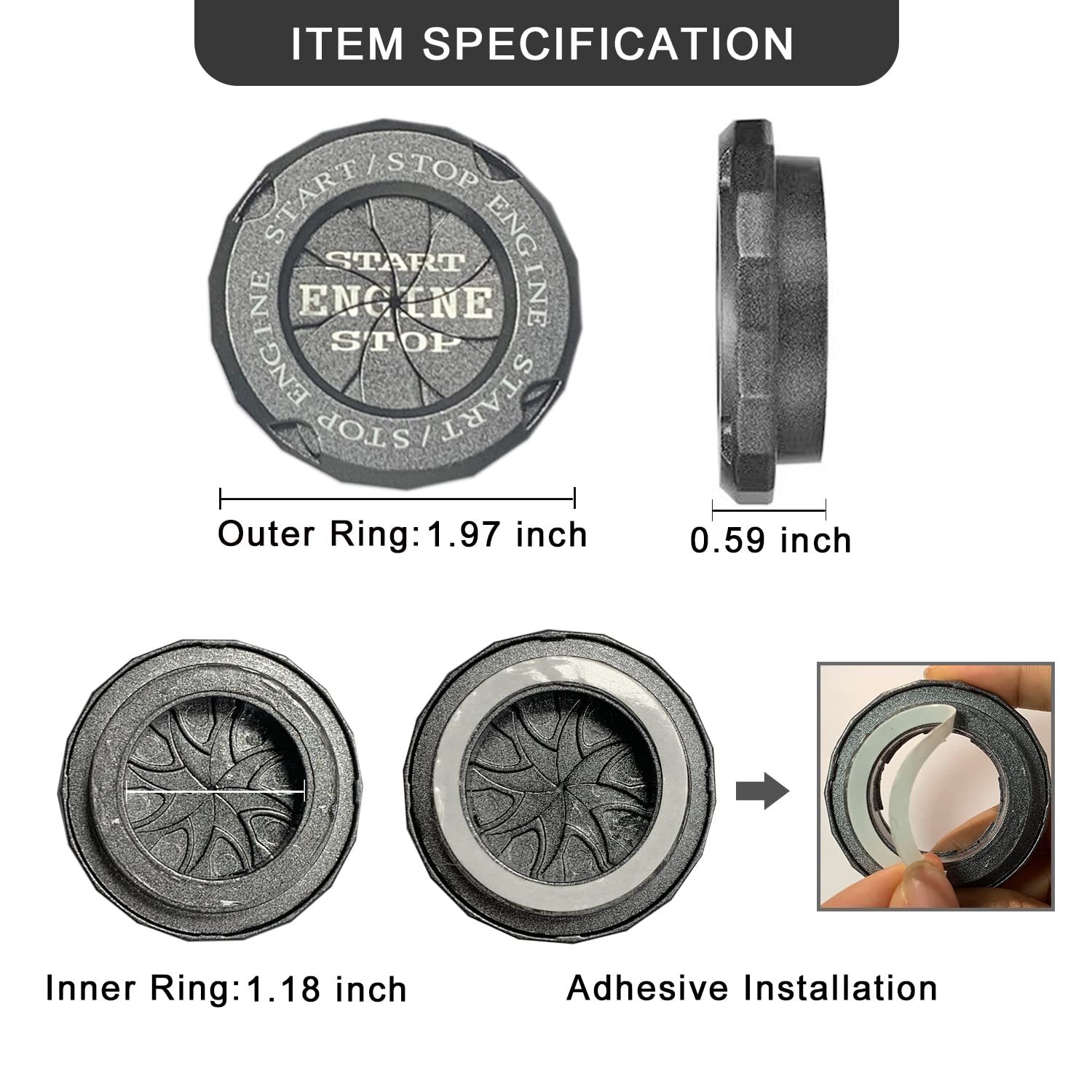 IgnisGuard: Engine Start/Stop Button Cover | Rotary Zinc Alloy Ignition Protector for Cars & Bikes